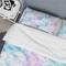 Designart 'Sky Blue Triangle Texture with Grunge Effect' Modern & Contemporary Bedding Set - Duvet Cover & Shams
